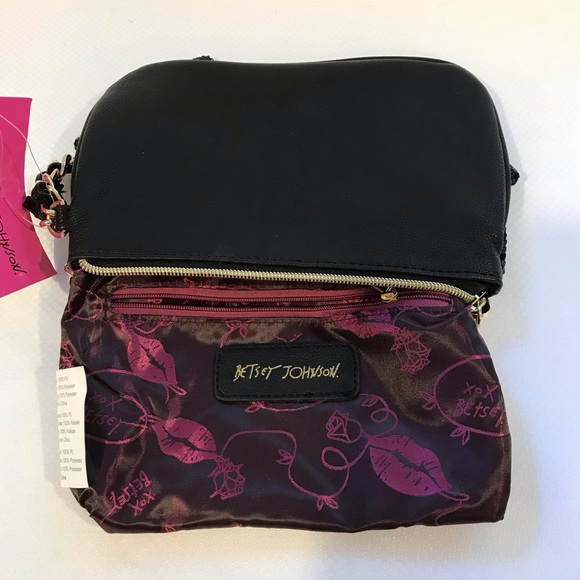 NWT Betsey Johnson Black Bow Dressy Clutch/ Wristlet Zip closure, - Picture 6 of 6
